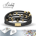 Destiny Jewellery Crystal From Swarovski Leather Love Bracelet